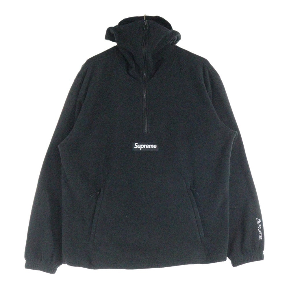 SUPREME(シュプリーム) 22AW Polartec Facemask Half Zip Pullover ポーラテック フェイスマスクハーフジッププルオーバー フリースパーカー ブラック