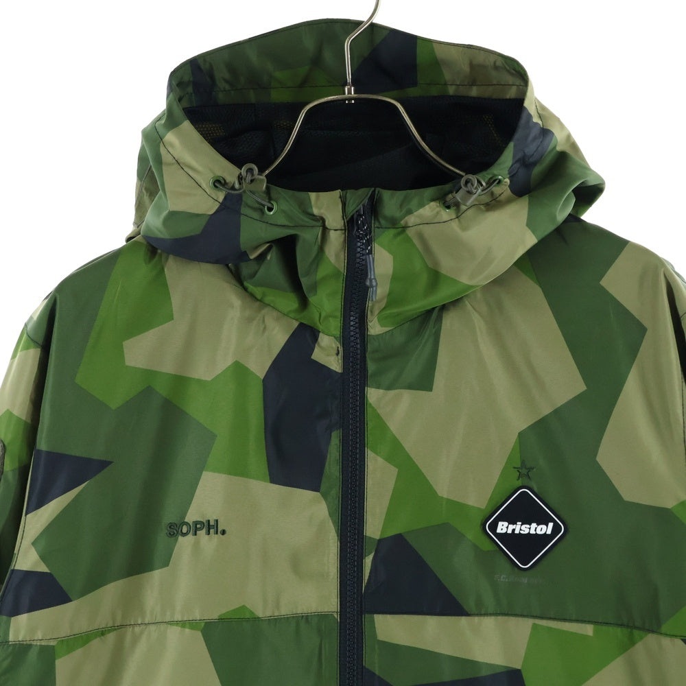 F.C.R.B./F.C.Real Bristol/FCRB(エフシーアールビー/エフシーレアルブリストル) 20AW CAMOUFLAGE PRACTICE JACKET カモフラージュ柄ナイロントラックジャケット カーキ FCRB‐202026