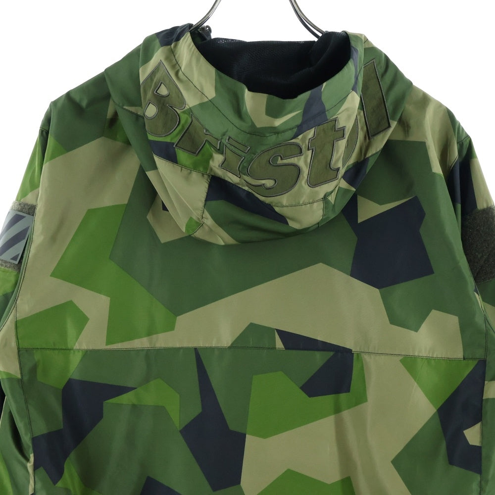 F.C.R.B./F.C.Real Bristol/FCRB(エフシーアールビー/エフシーレアルブリストル) 20AW CAMOUFLAGE PRACTICE JACKET カモフラージュ柄ナイロントラックジャケット カーキ FCRB‐202026