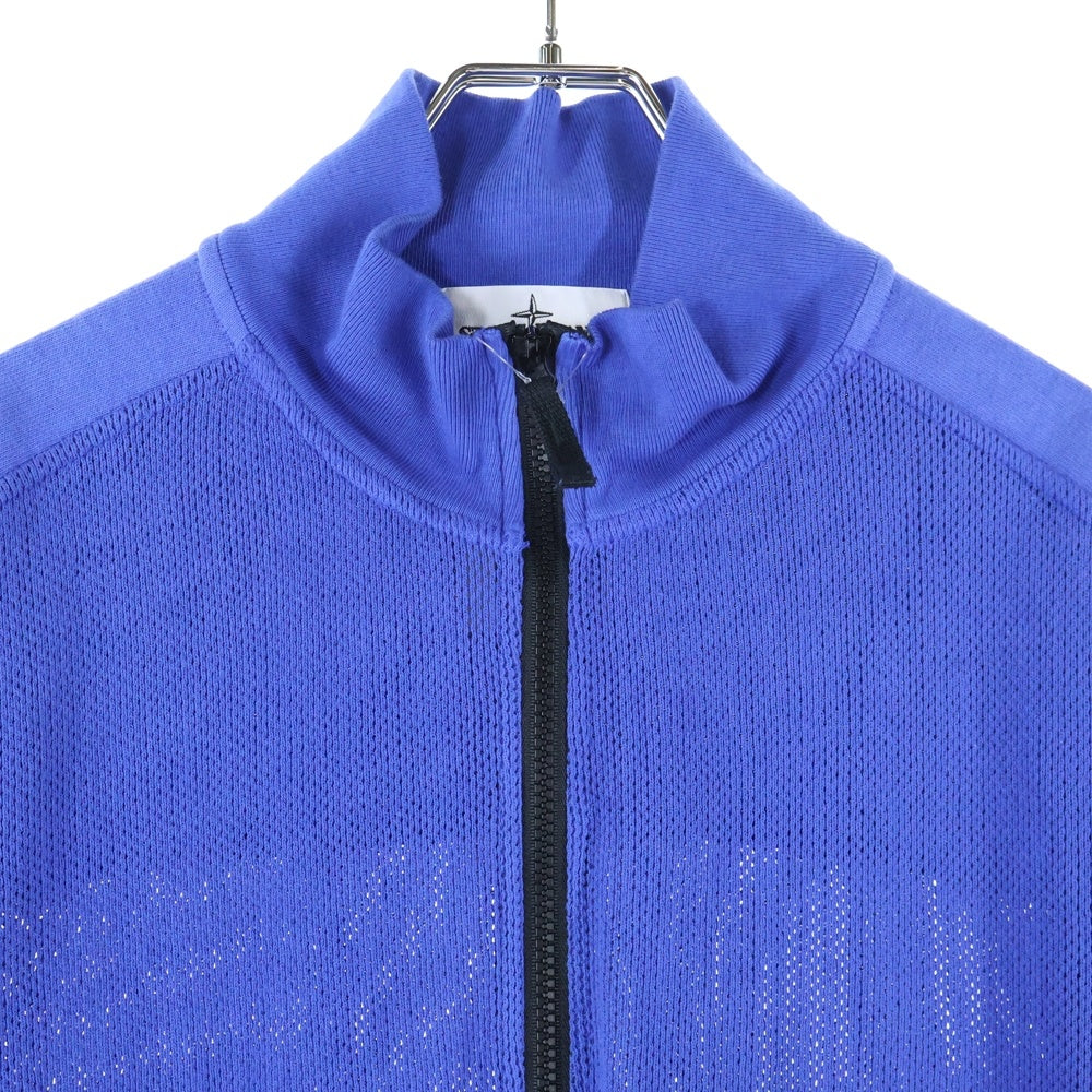 STONE ISLAND(ストーンアイランド) ガーメントダイコットン ハーフジップ長袖シャツ ブルー 701563259