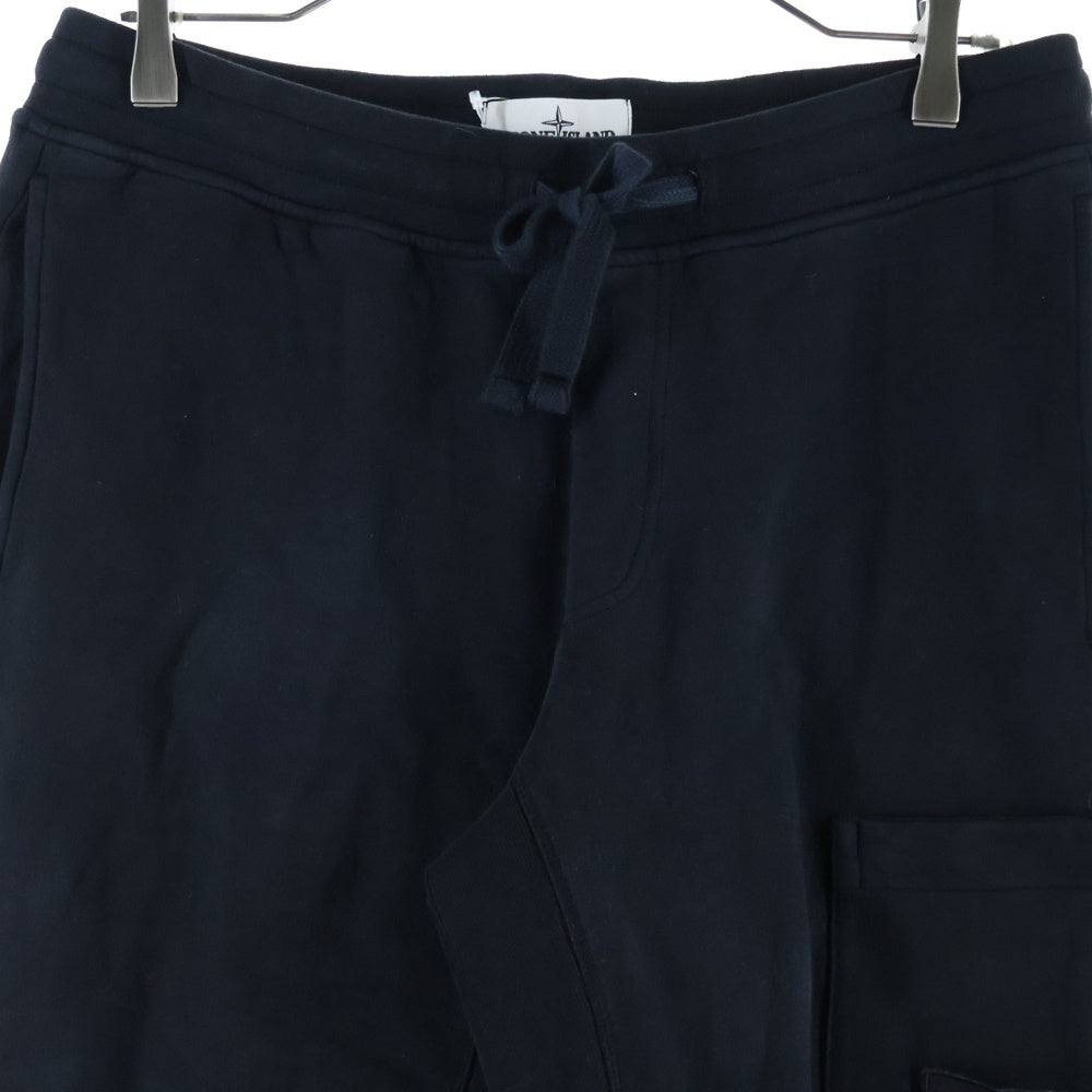 STONE ISLAND(ストーンアイランド) 19AW サイドロゴワッペン 裾リブスウェットパンツ ブラック 711560320