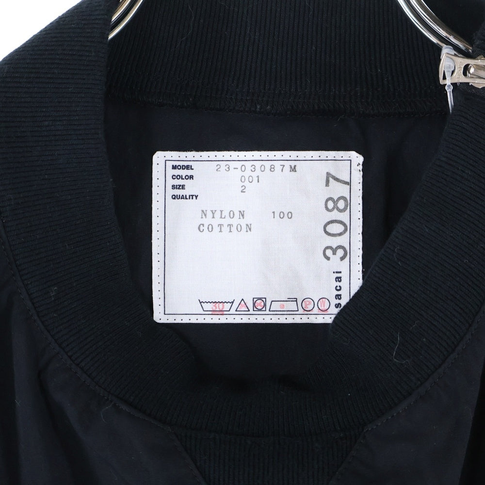 Sacai(サカイ) 23SS Taslan Nylon Pullover タスランナイロンプルオーバー 長袖シャツ 23-03087M
