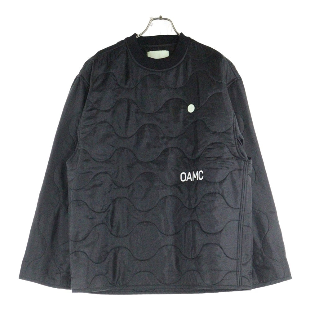 OAMC(オーエーエムシー) WORK QUILTED SWEATSHIRT ワークキルトスウェットシャツ クルーネック ブラック OAXU709284