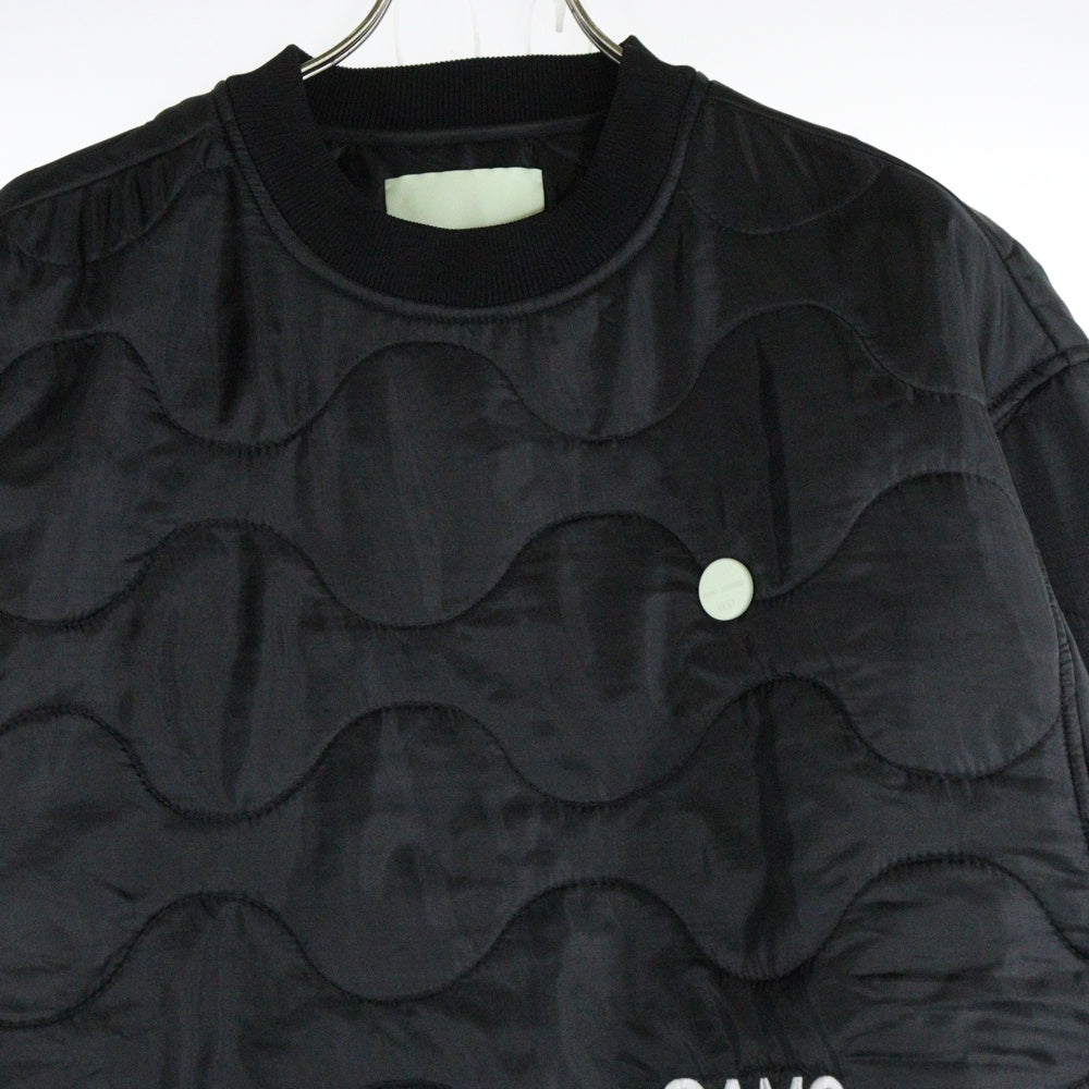 OAMC(オーエーエムシー) WORK QUILTED SWEATSHIRT ワークキルトスウェットシャツ クルーネック ブラック OAXU709284