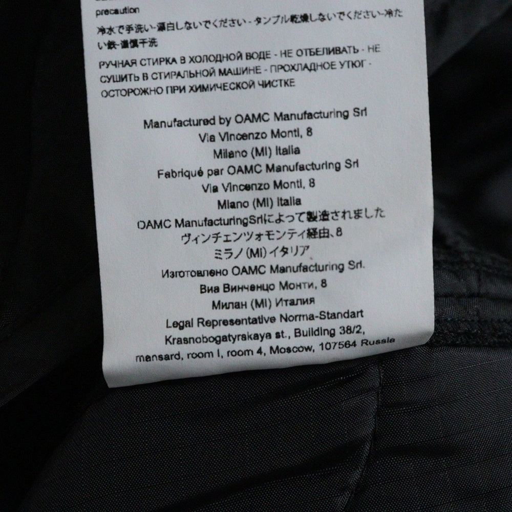 OAMC(オーエーエムシー) WORK QUILTED SWEATSHIRT ワークキルトスウェットシャツ クルーネック ブラック OAXU709284