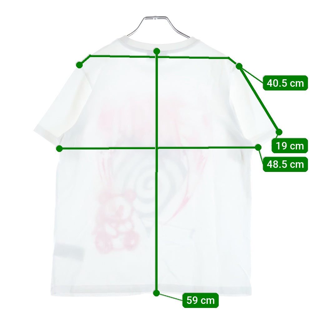 GANNI(ガニー) 24SS Basic Jersey Elements Relaxed T-Shirt プリント 半袖Tシャツ ホワイト T3832 レディース