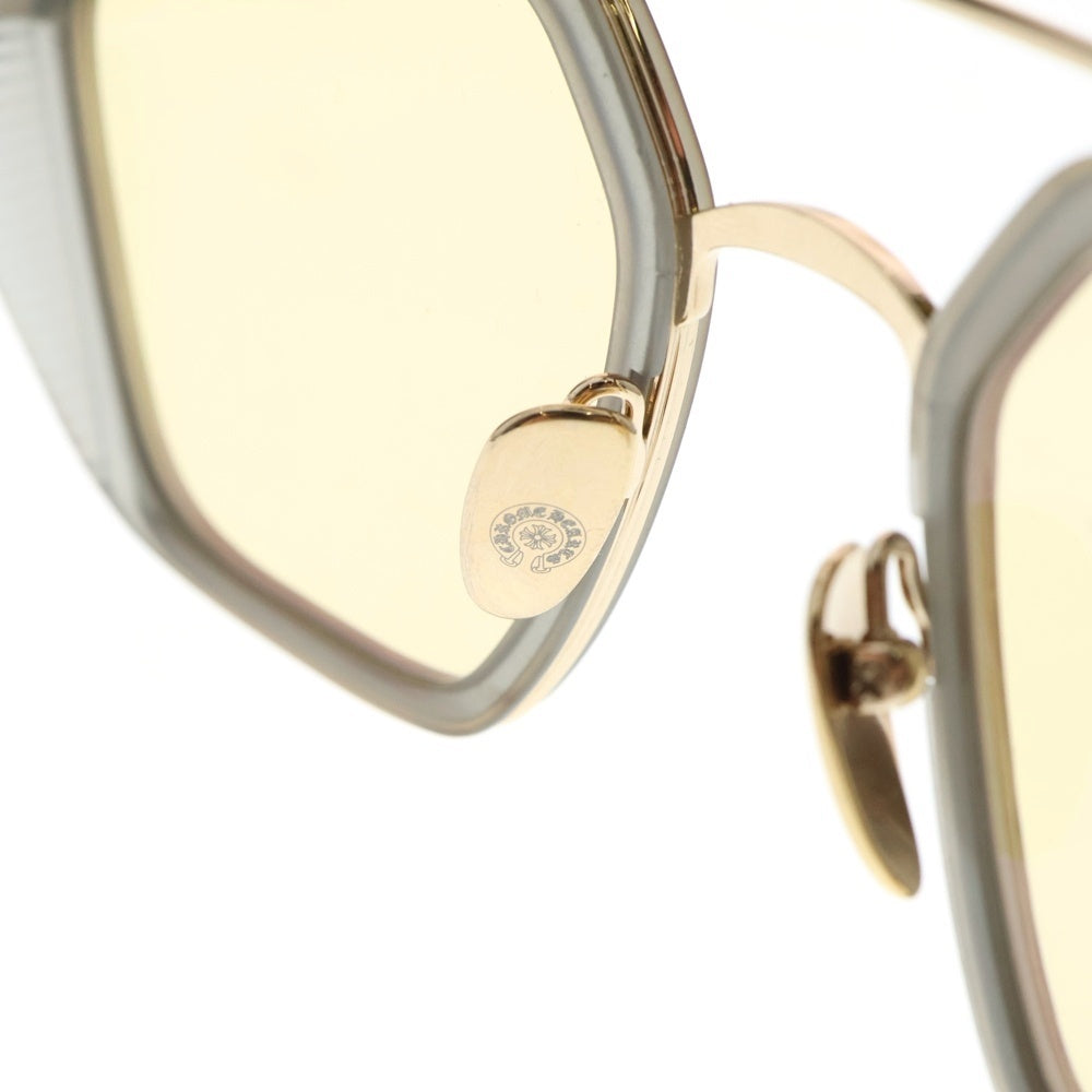 CHROME HEARTS(クロムハーツ) HOTATION ダガーテンプルダブルブリッジサングラス メガネ ゴールド