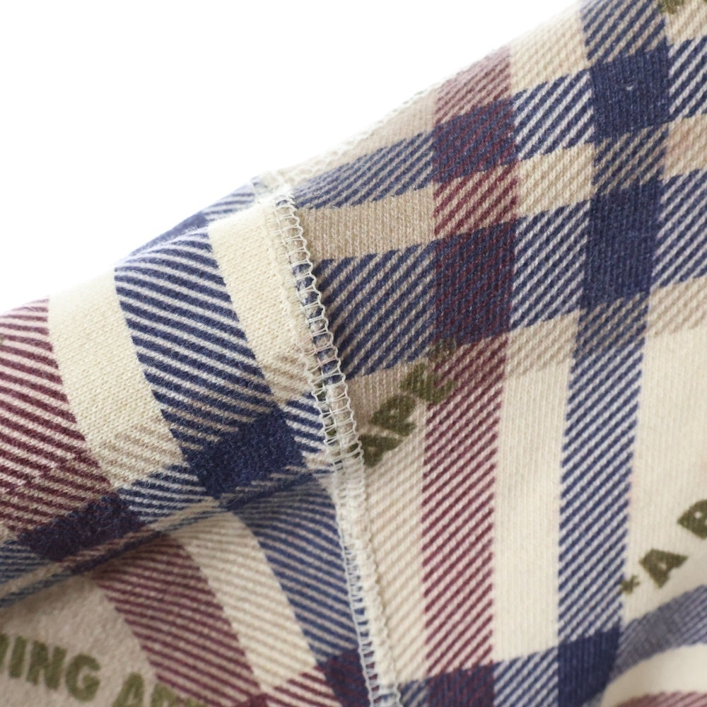 A BATHING APE(アベイシングエイプ) Full Zip Hoodie フルジップ ロゴチェック シャークパーカー ベージュ