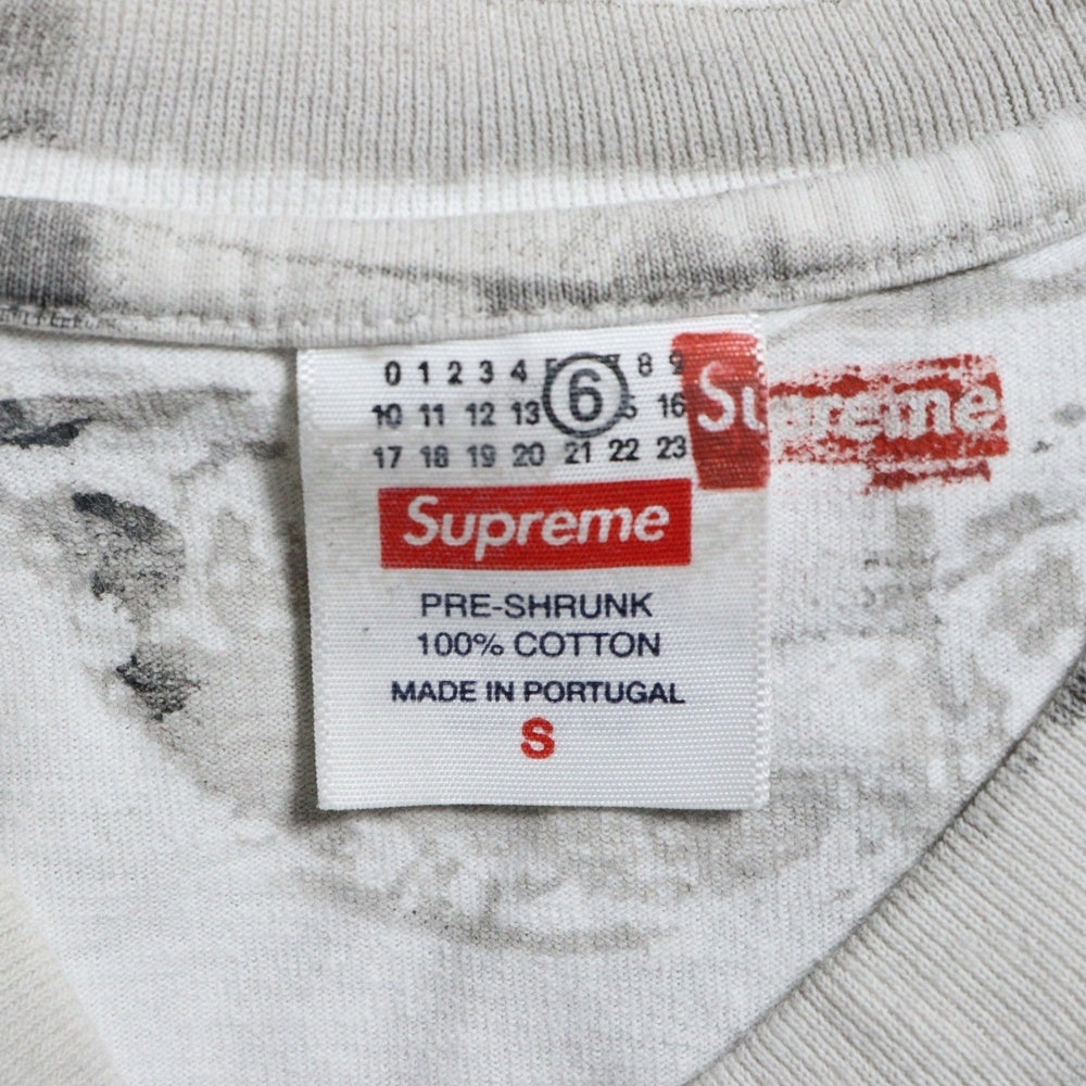 SUPREME(シュプリーム) 24SS ×MM6 Maison Margiela Box Logo Tee エムエムシックスメゾンマルジェラ ボックスロゴプリント半袖Tシャツ カットソー ホワイト