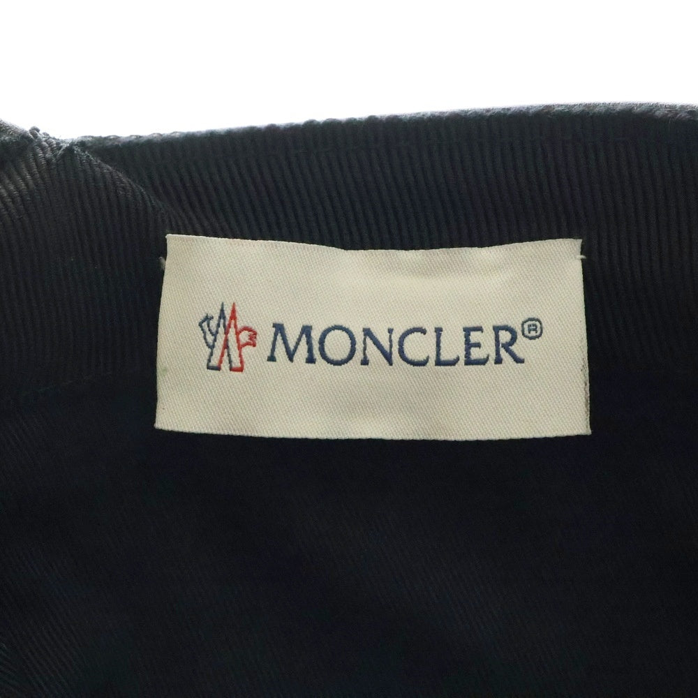MONCLER(モンクレール) x Billionaire Boys Club ビリオネアボーイズクラブ 総柄レザーベースボールキャップ ブラック ※タグ欠損