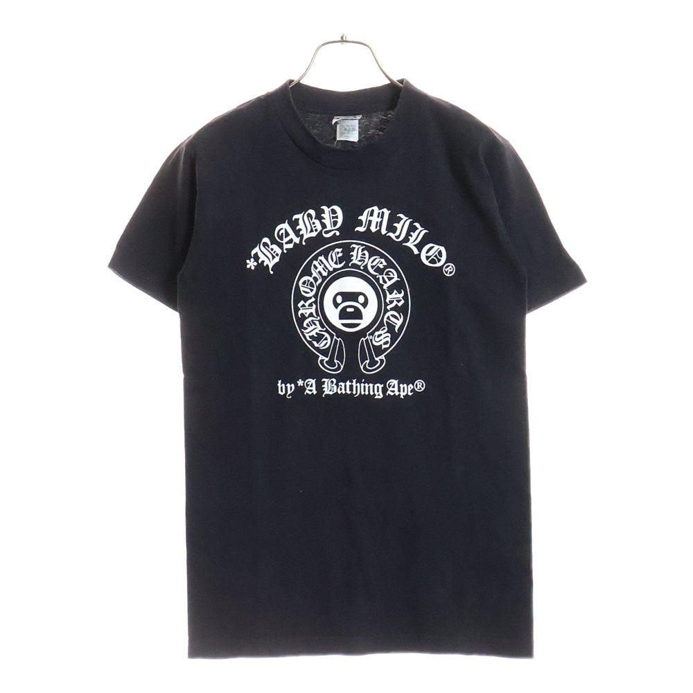 CHROME HEARTS(クロムハーツ) OLD × A BATHING APE Baby Milo Horseshoe Tee オールド アベイシングエイプ ベビーマイロ ホースシュー 半袖Tシャツ カットソー ブラック