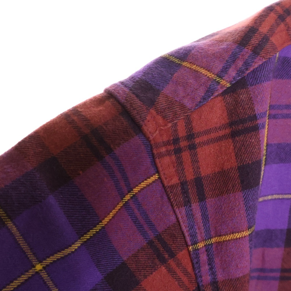 SUPREME(シュプリーム) 24AW Plaid Flannel Shirt プレイドフランネル 長袖シャツ パープル調