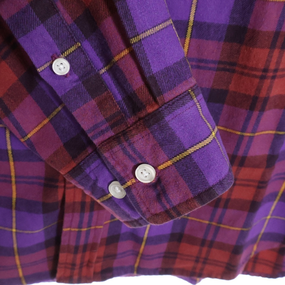 SUPREME(シュプリーム) 24AW Plaid Flannel Shirt プレイドフランネル 長袖シャツ パープル調