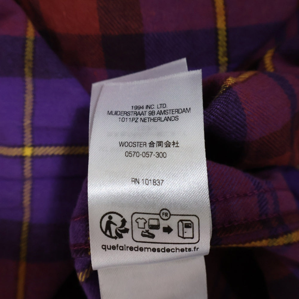 SUPREME(シュプリーム) 24AW Plaid Flannel Shirt プレイドフランネル 長袖シャツ パープル調