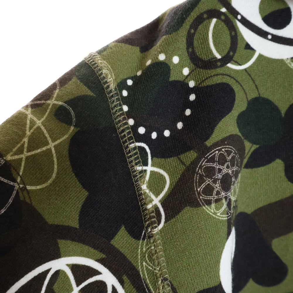 A BATHING APE(アベイシングエイプ) ×FUTURA フーチュラ シャーク スウェットジップパーカー カモフラージュ柄 グリーン/カーキ