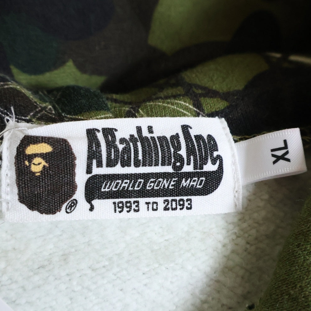 A BATHING APE(アベイシングエイプ) ×FUTURA フーチュラ シャーク スウェットジップパーカー カモフラージュ柄 グリーン/カーキ