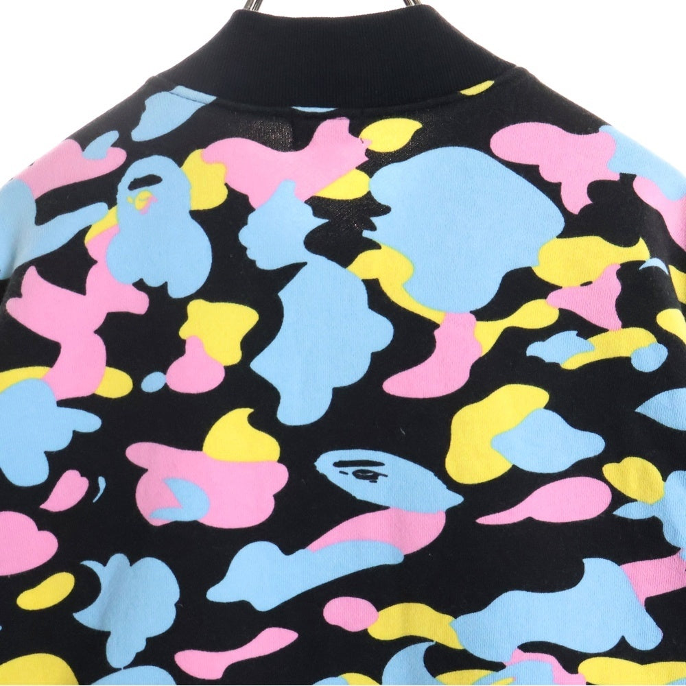 A BATHING APE(アベイシングエイプ) ベイプ マルチカモ スウェットボンバージャケット マルチカラー