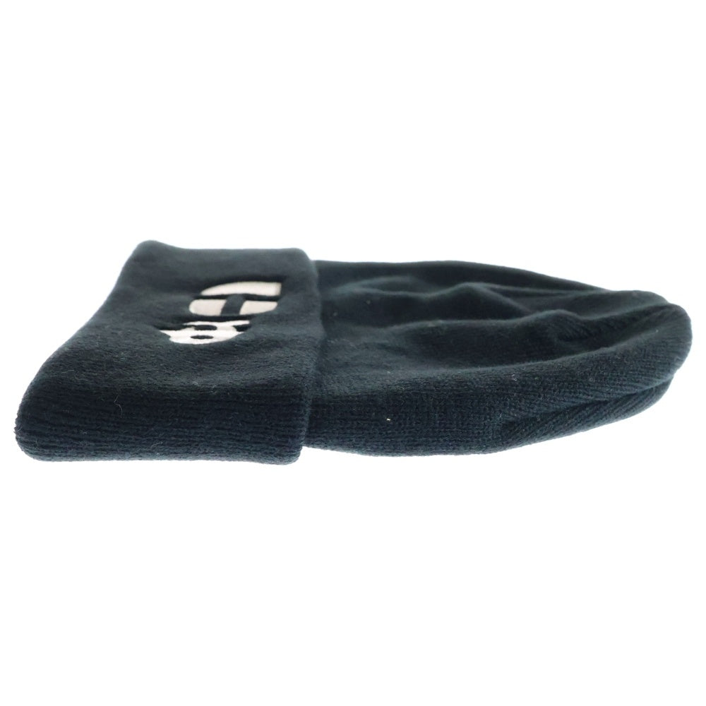 Sangacio(サンガッチョ) にゅ 刺繍ロゴニットキャップ ビーニー ブラック