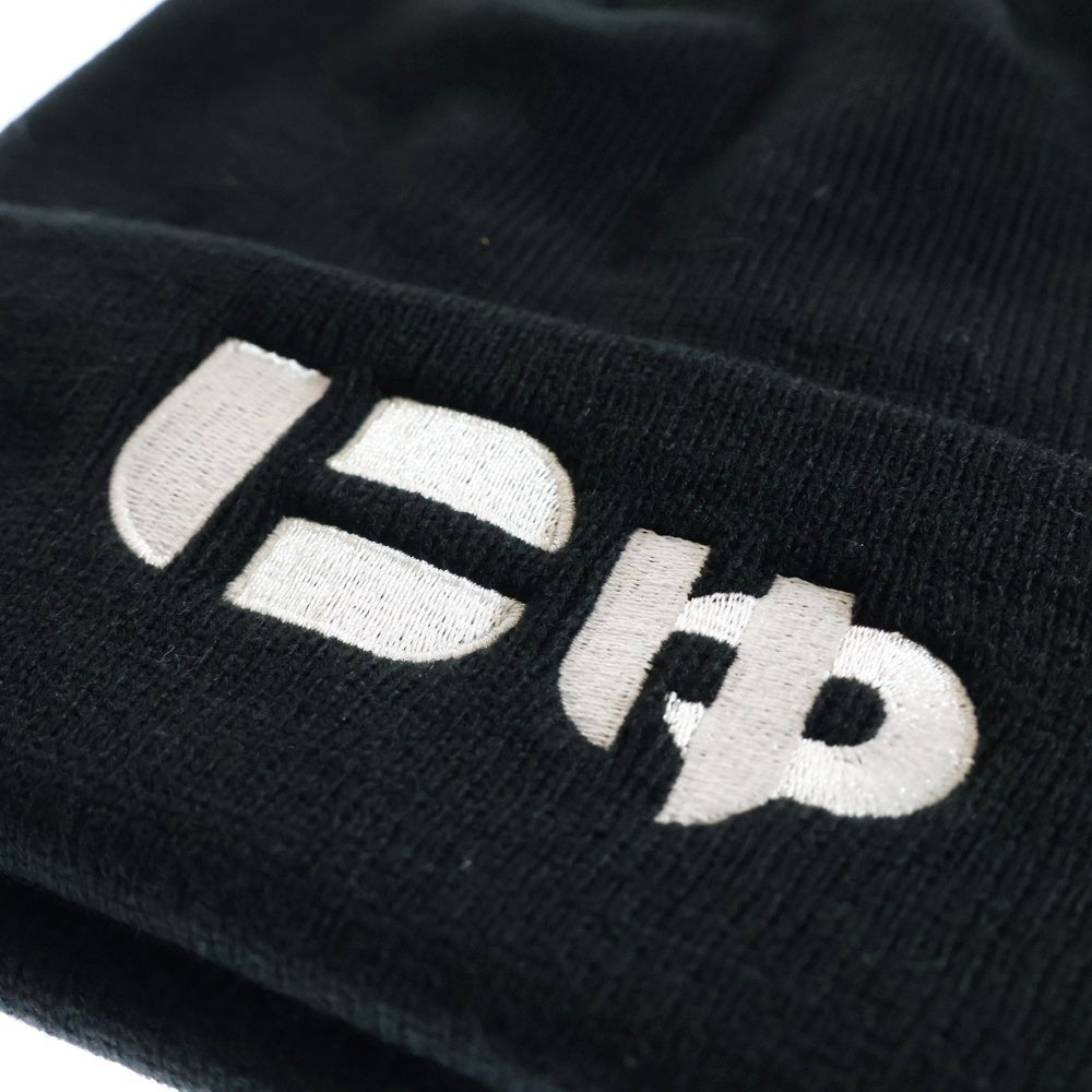 Sangacio(サンガッチョ) にゅ 刺繍ロゴニットキャップ ビーニー ブラック