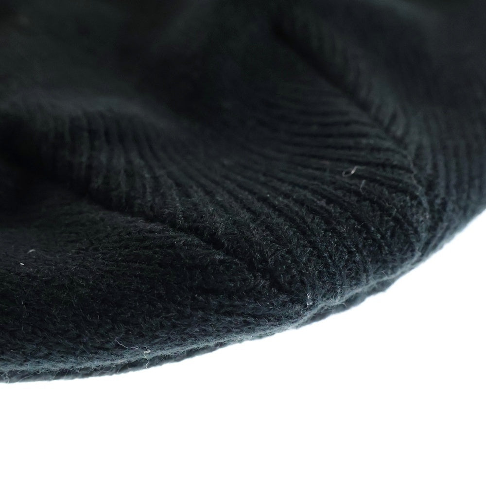 Sangacio(サンガッチョ) にゅ 刺繍ロゴニットキャップ ビーニー ブラック