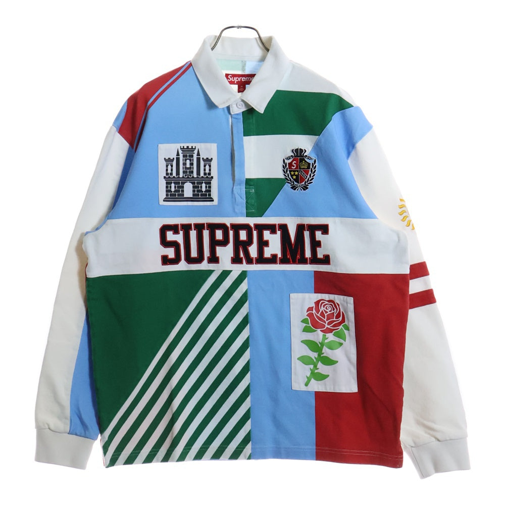 SUPREME(シュプリーム) 23AW ROSE RUGBY ローズラグビー ワッペンロゴラガーシャツ マルチカラー