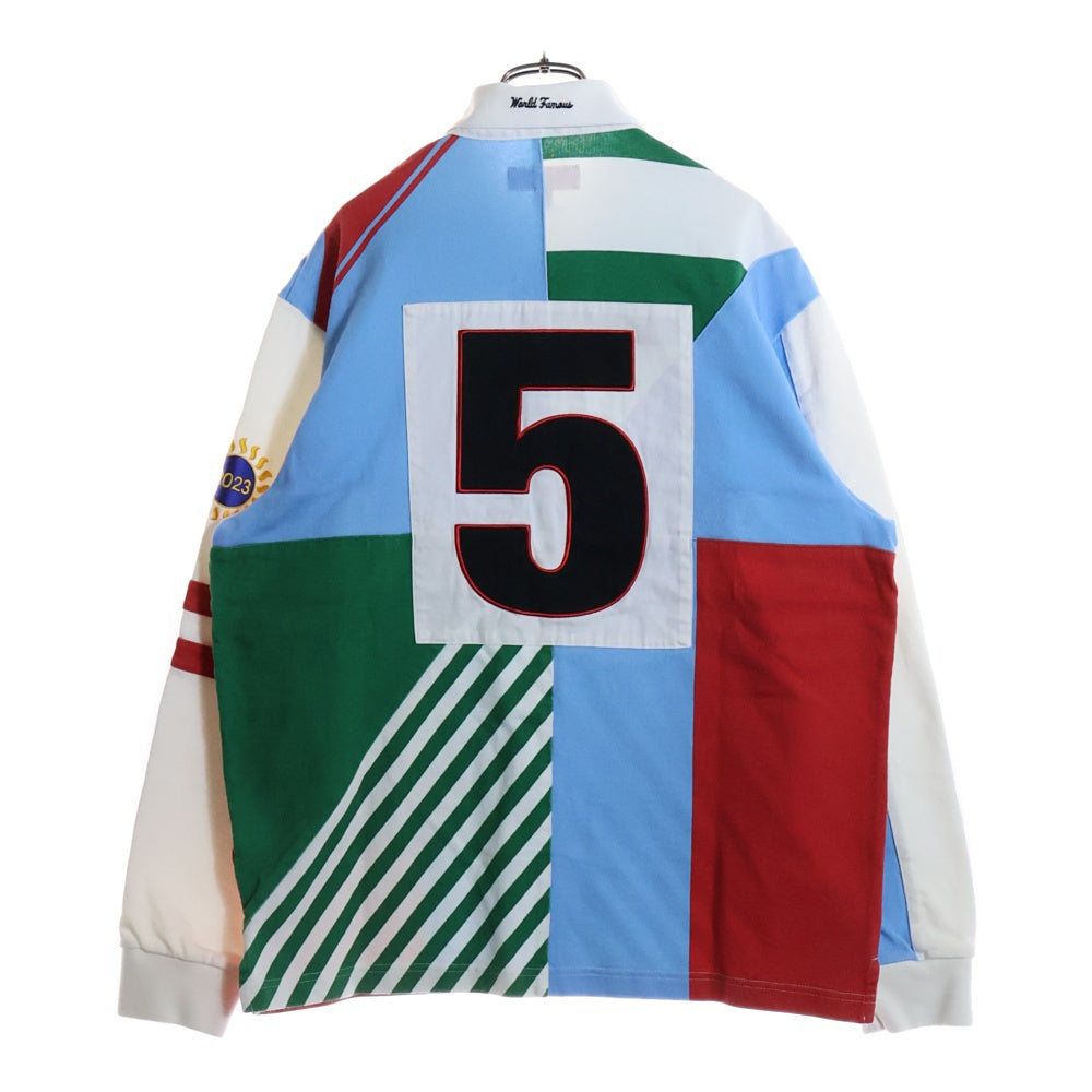 SUPREME(シュプリーム) 23AW ROSE RUGBY ローズラグビー ワッペンロゴラガーシャツ マルチカラー