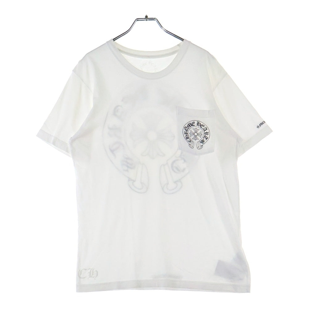 CHROME HEARTS(クロムハーツ) Horseshoe S/S Tee ホースシューロゴ半袖Tシャツ ホワイト