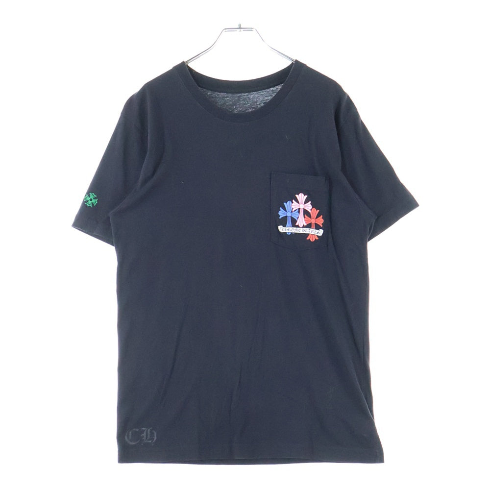 CHROME HEARTS(クロムハーツ) MLTCOL CEM CRS T-SHRT マルチセメタリークロスプリント 半袖Tシャツ カットソー ブラック