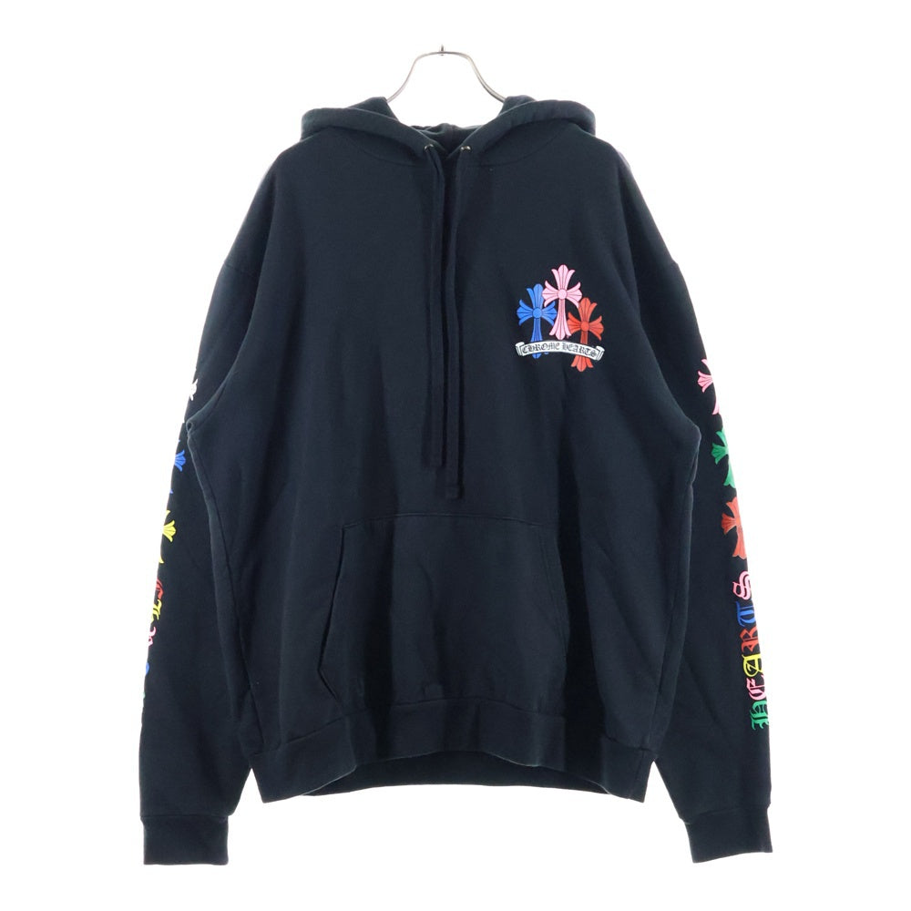 CHROME HEARTS(クロムハーツ) MLTCOL CEM CRS HD PLVR マルチカラーセメタリークロスプリントプルオーバーパーカー ブラック