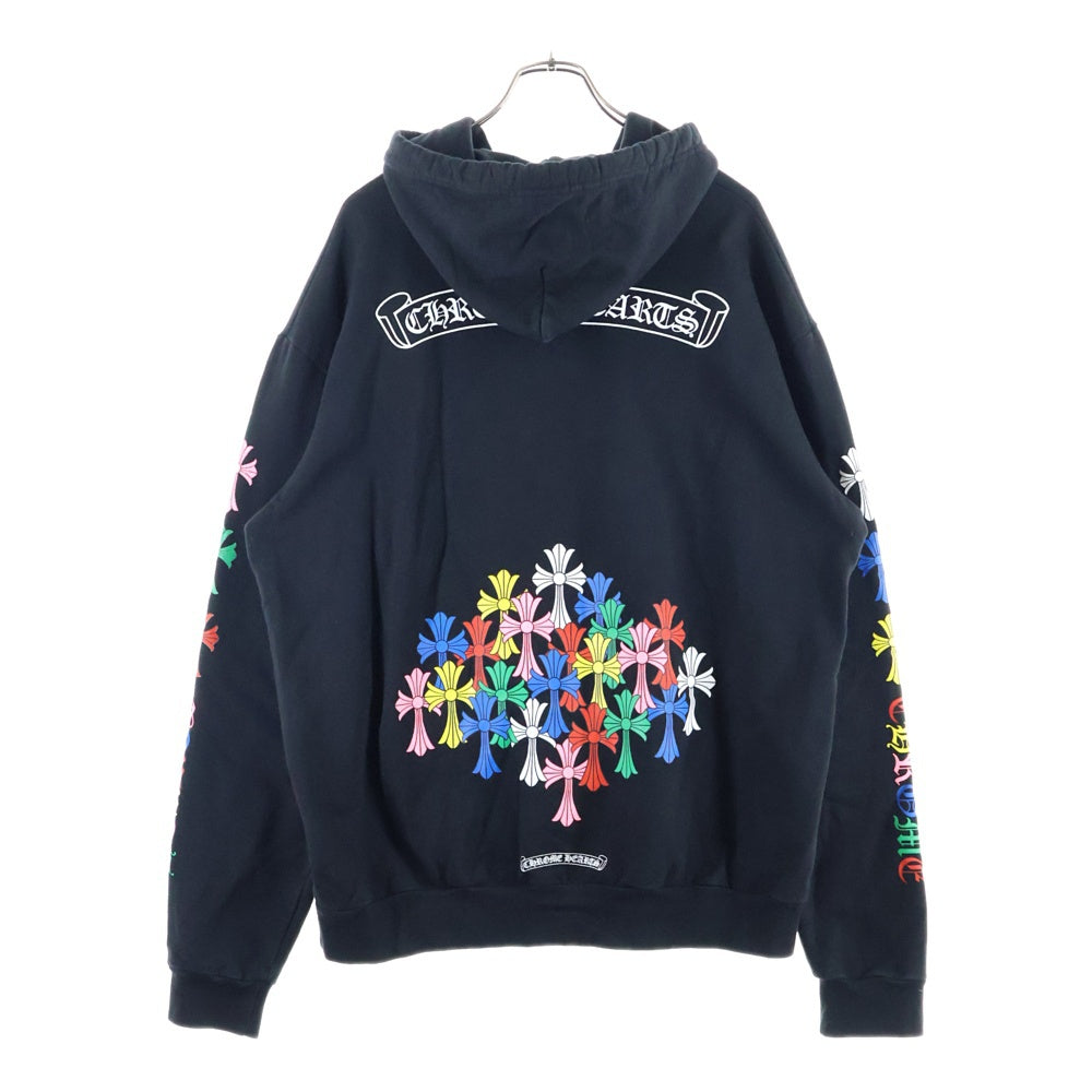 CHROME HEARTS(クロムハーツ) MLTCOL CEM CRS HD PLVR マルチカラーセメタリークロスプリントプルオーバーパーカー ブラック