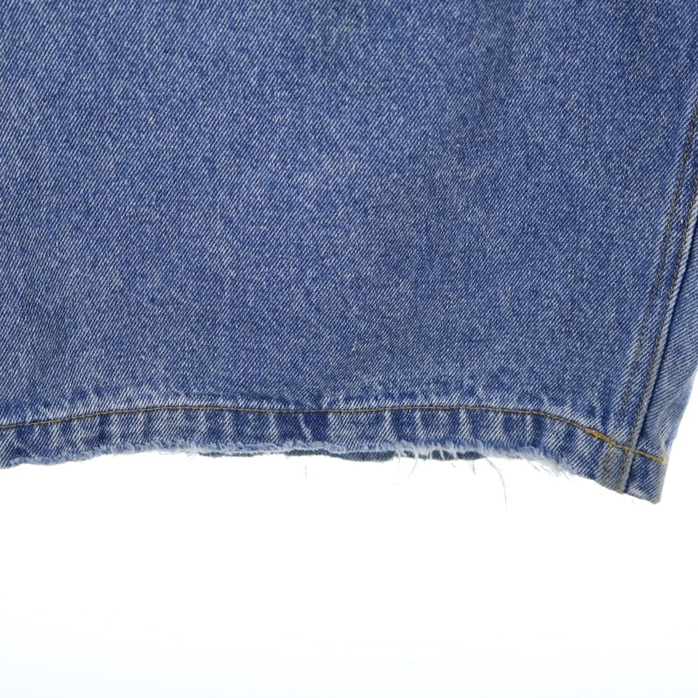WHITELAND(ホワイトランド) 24SS DAMEGE WIDE DENIM ダメージ加工ワイドデニムパンツ インディゴ 24S-PTL348-WL