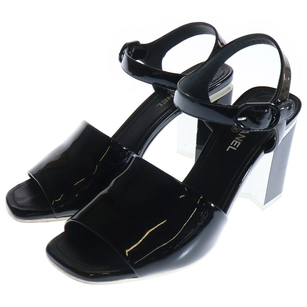 CHANEL(シャネル) Patent leather Sandals パテントレザーサンダル パンプス ブラック G38684