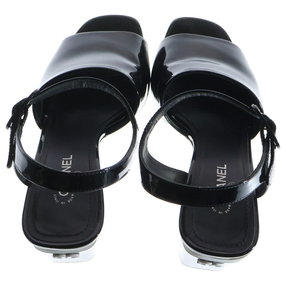 CHANEL(シャネル) Patent leather Sandals パテントレザーサンダル パンプス ブラック G38684