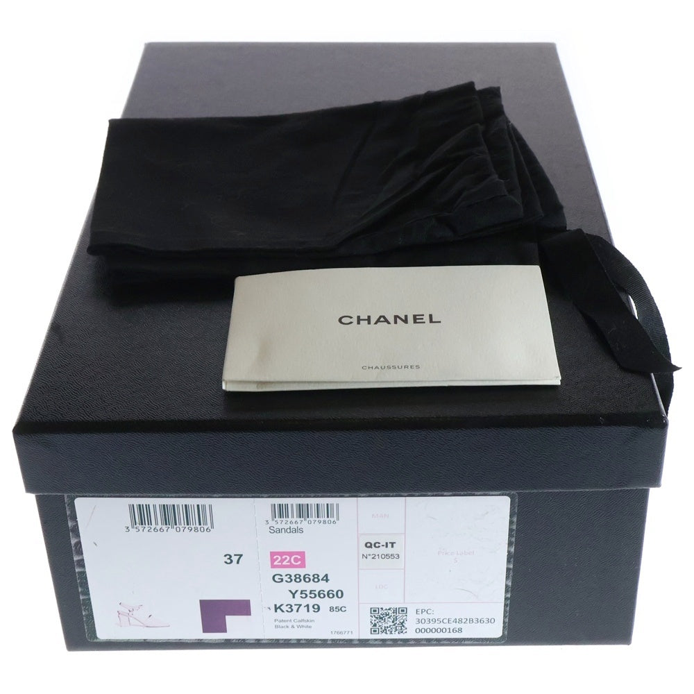 CHANEL(シャネル) Patent leather Sandals パテントレザーサンダル パンプス ブラック G38684