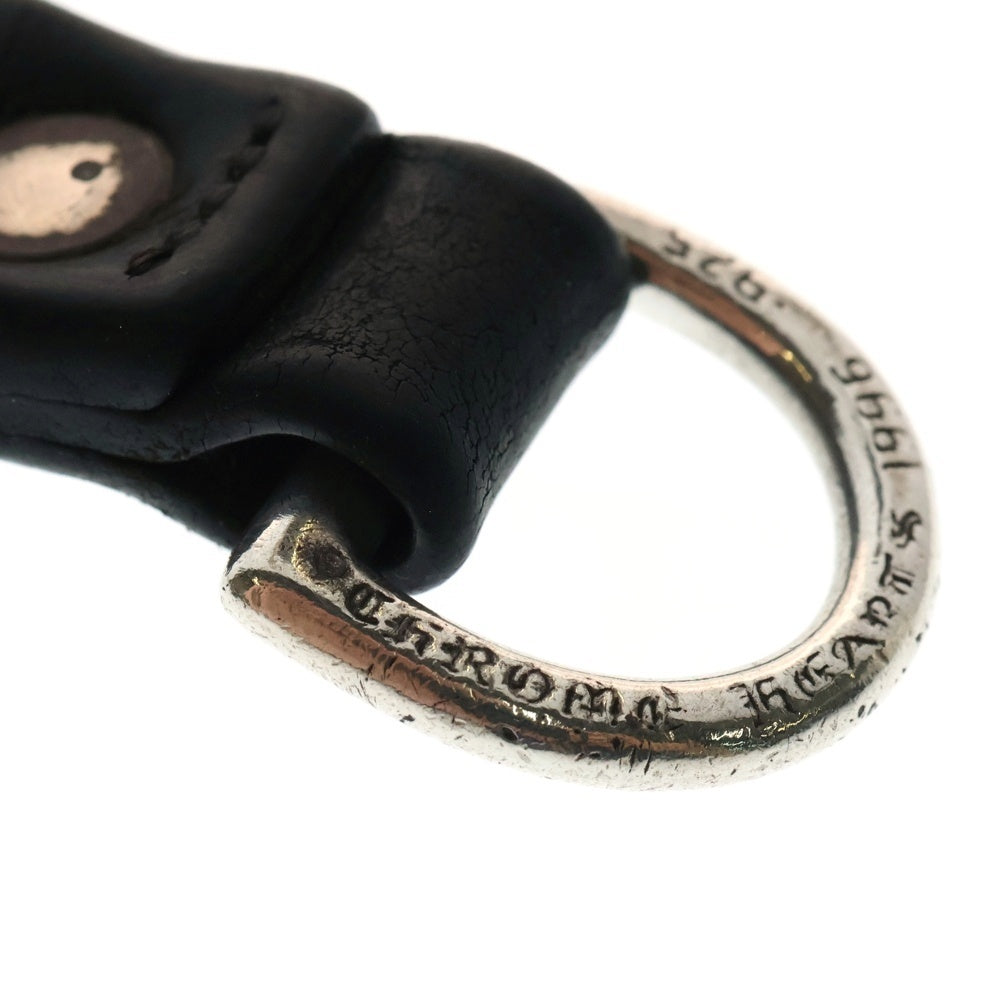 CHROME HEARTS(クロムハーツ) BELT LOOP D RING Dリング クロスボールベルトループ ブラック/シルバー BCA415