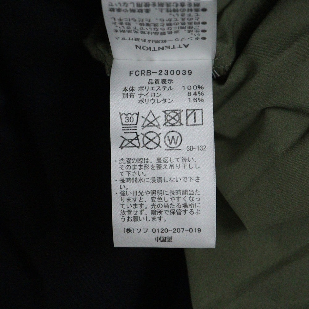 F.C.R.B.(エフシーアールビー) 23SS STRETCH LIGHT WEIGHT PISTE ストレッチライトウェイト プルオーバーシャツ カーキ/ブラック FCRB-230039