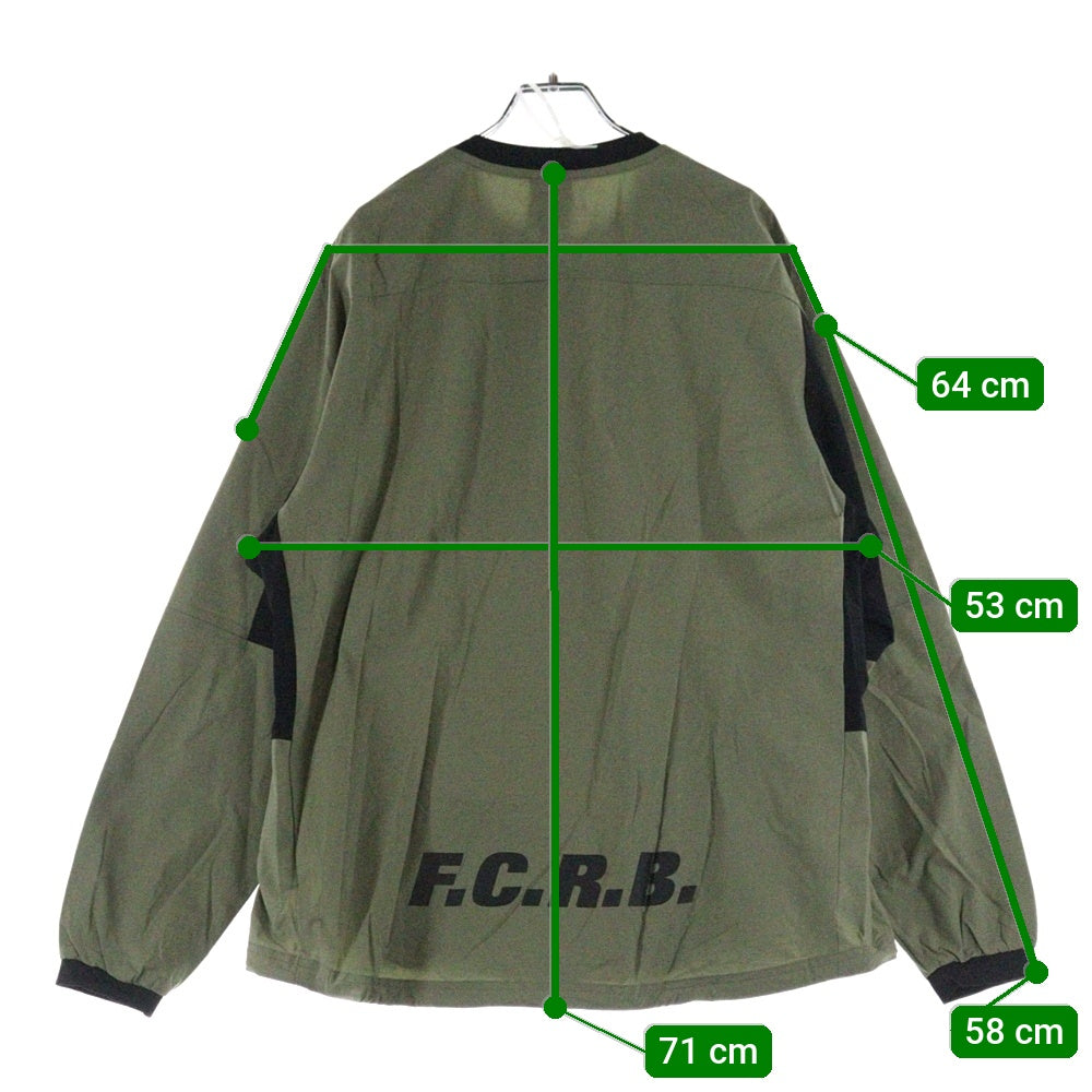 F.C.R.B.(エフシーアールビー) 23SS STRETCH LIGHT WEIGHT PISTE ストレッチライトウェイト プルオーバーシャツ カーキ/ブラック FCRB-230039