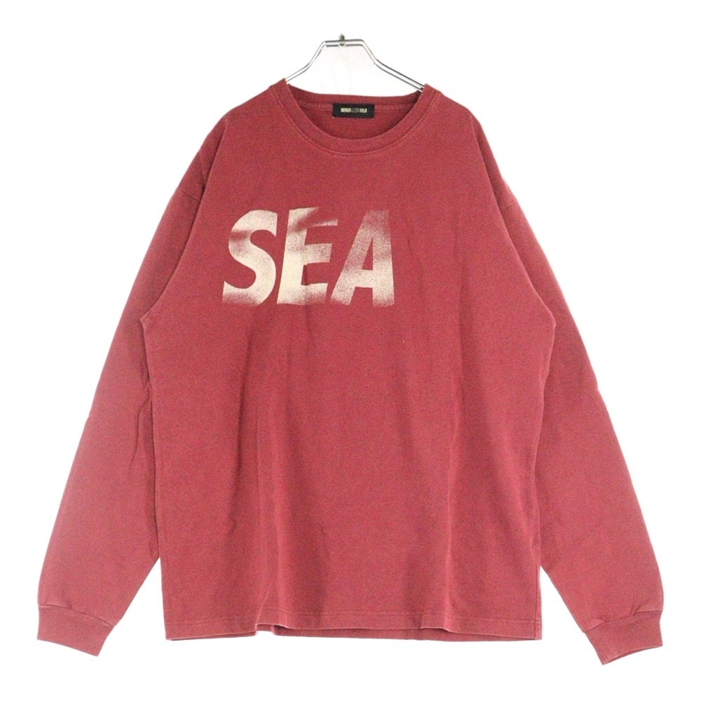 WIND AND SEA(ウィンダンシー) 23SS P-DYE L/S TEE プリントロゴ 長袖Tシャツ カットソー レッド WDS-O-SEA-23-Q3-CS-01 SEA