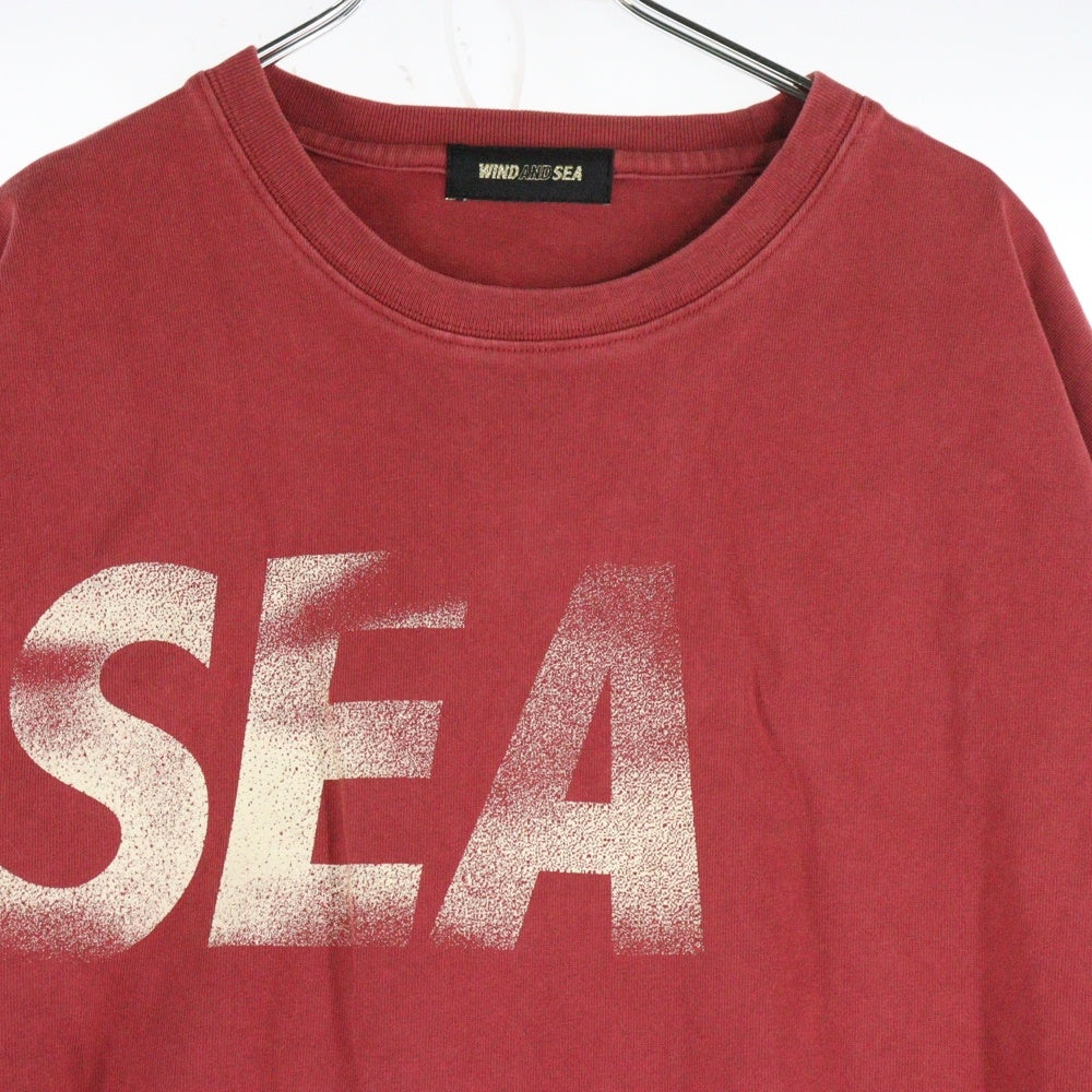 WIND AND SEA(ウィンダンシー) 23SS P-DYE L/S TEE プリントロゴ 長袖Tシャツ カットソー レッド WDS-O-SEA-23-Q3-CS-01 SEA
