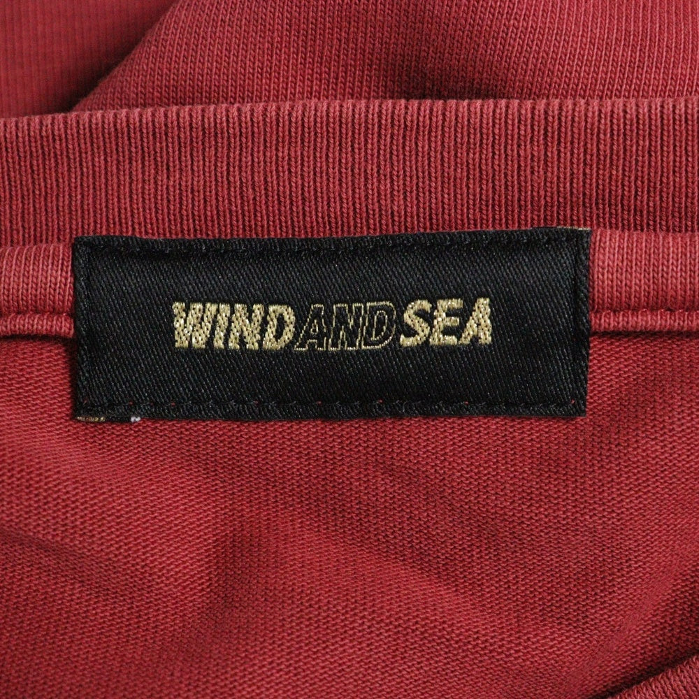 WIND AND SEA(ウィンダンシー) 23SS P-DYE L/S TEE プリントロゴ 長袖Tシャツ カットソー レッド WDS-O-SEA-23-Q3-CS-01 SEA