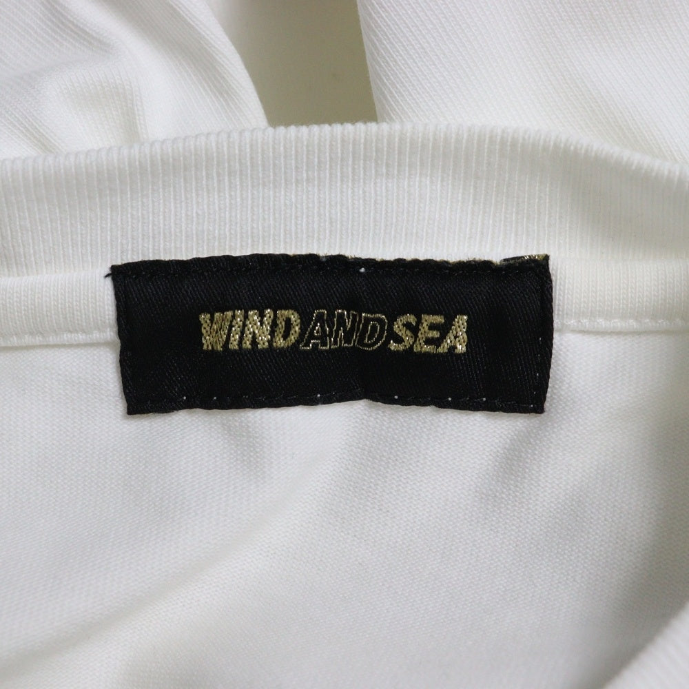 WIND AND SEA(ウィンダンシー) 22SS プリントロゴ半袖Tシャツ カットソー ホワイト WDS-SEA-22S-02