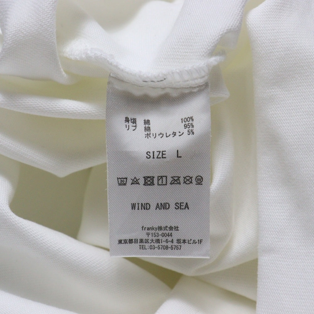 WIND AND SEA(ウィンダンシー) 22SS プリントロゴ半袖Tシャツ カットソー ホワイト WDS-SEA-22S-02
