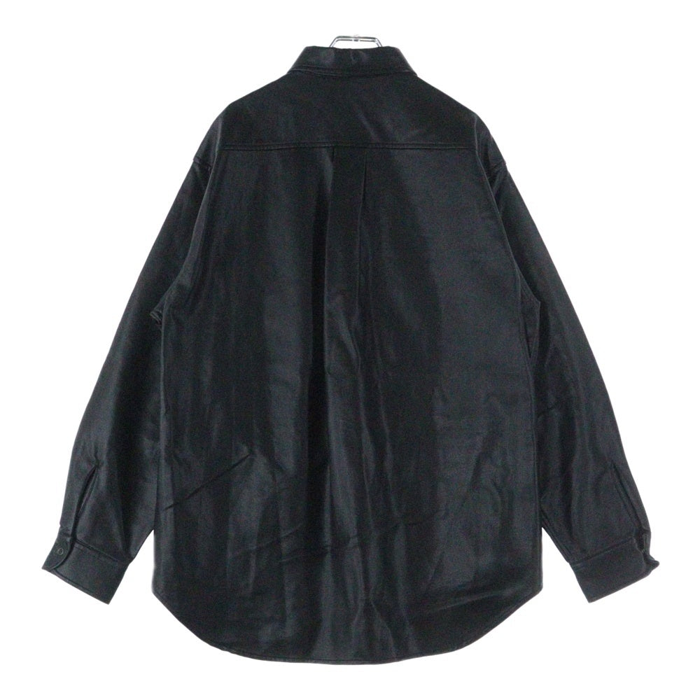 BEAUTY&YOUTH UNITED ARROWS(ビューティーアンドユースユナイテッドアローズ) フェイクレザー 長袖シャツ ブラック 1211-186-7780