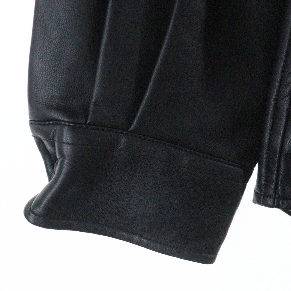 BEAUTY&YOUTH UNITED ARROWS(ビューティーアンドユースユナイテッドアローズ) フェイクレザー 長袖シャツ ブラック 1211-186-7780