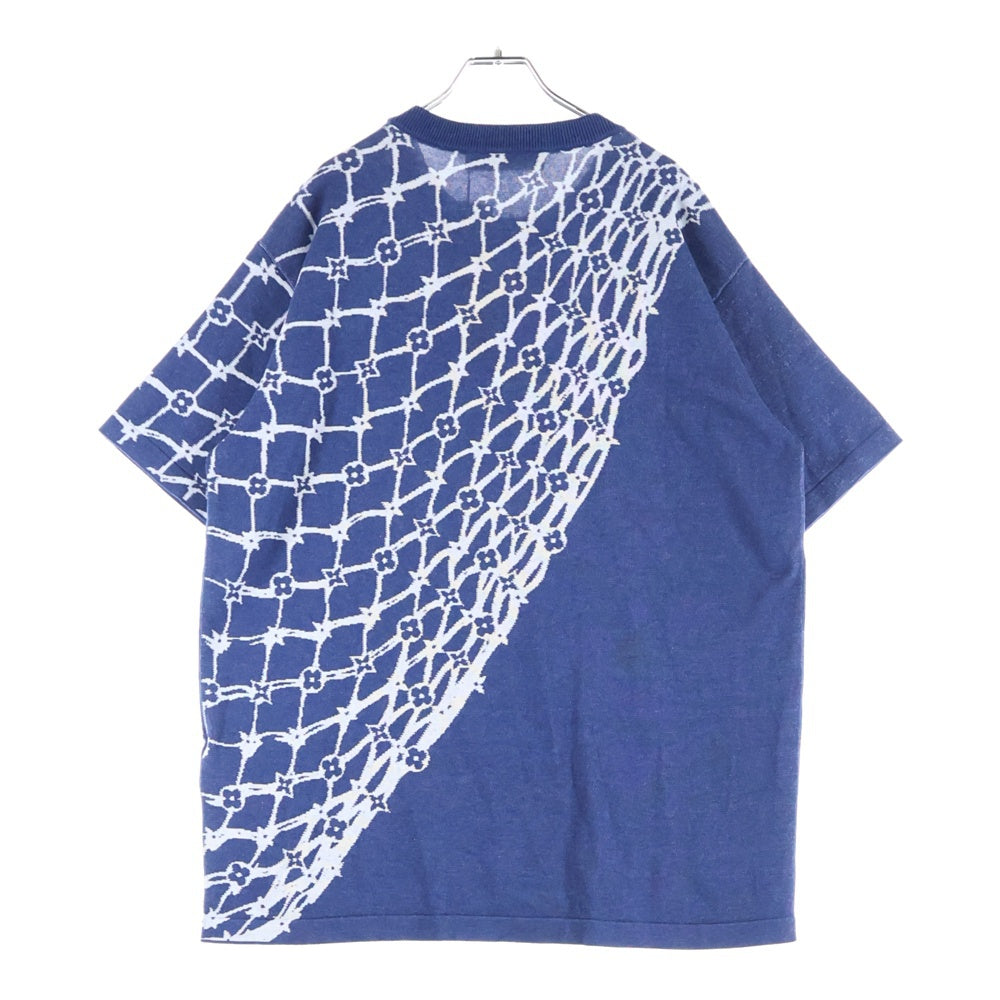 LOUIS VUITTON(ルイヴィトン) モノグラム フィッシュネット クルーネック半袖ニットセーター RM242MM