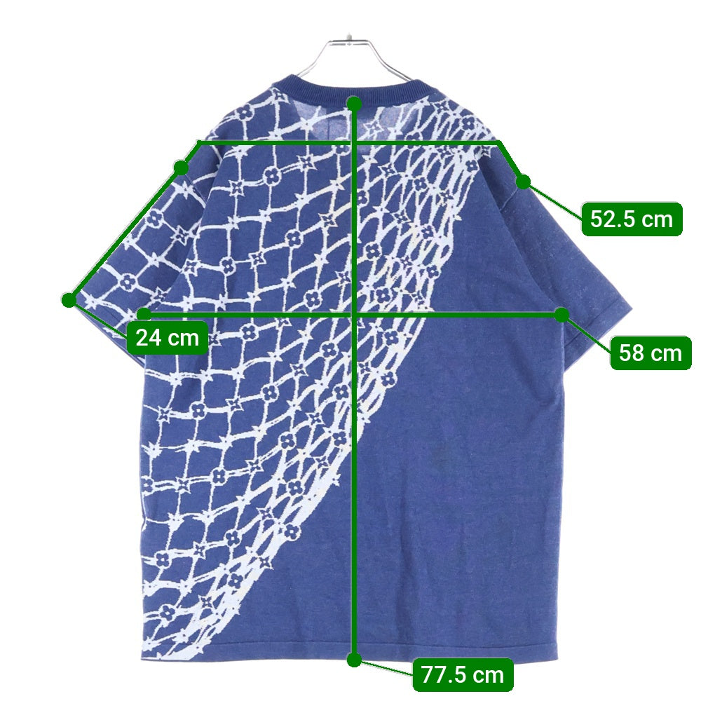 LOUIS VUITTON(ルイヴィトン) モノグラム フィッシュネット クルーネック半袖ニットセーター RM242MM