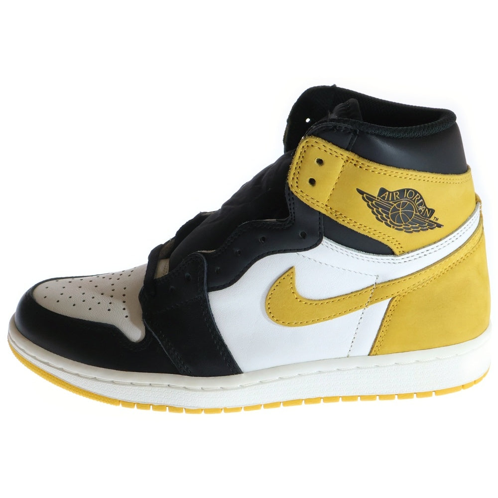 NIKE(ナイキ) AIR JORDAN 1 RETRO HIGH OG YELLOW OCHRE エアジョーダン1 イエローオークル ハイカットスニーカー ホワイト/イエロー US9.5/27.5cm 555088-109