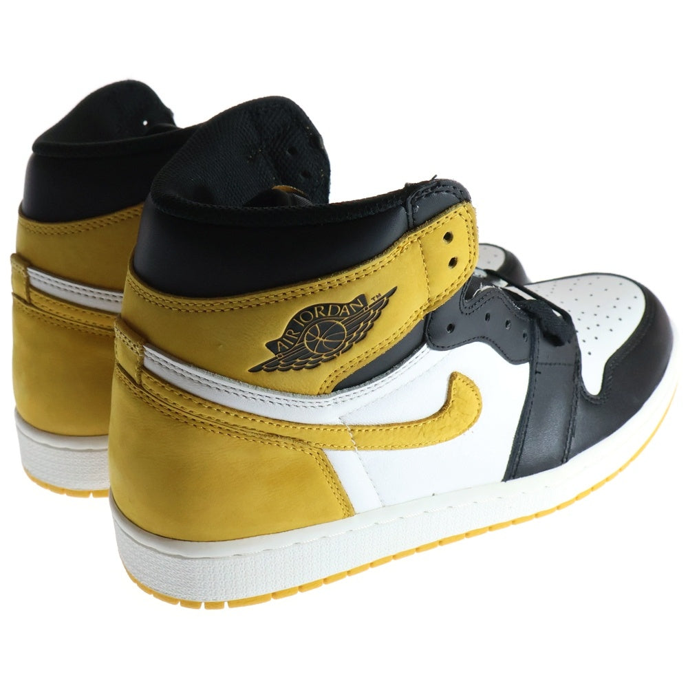 NIKE(ナイキ) AIR JORDAN 1 RETRO HIGH OG YELLOW OCHRE エアジョーダン1 イエローオークル ハイカットスニーカー ホワイト/イエロー US9.5/27.5cm 555088-109