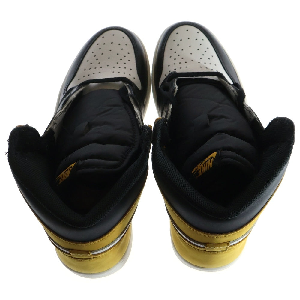 NIKE(ナイキ) AIR JORDAN 1 RETRO HIGH OG YELLOW OCHRE エアジョーダン1 イエローオークル ハイカットスニーカー ホワイト/イエロー US9.5/27.5cm 555088-109