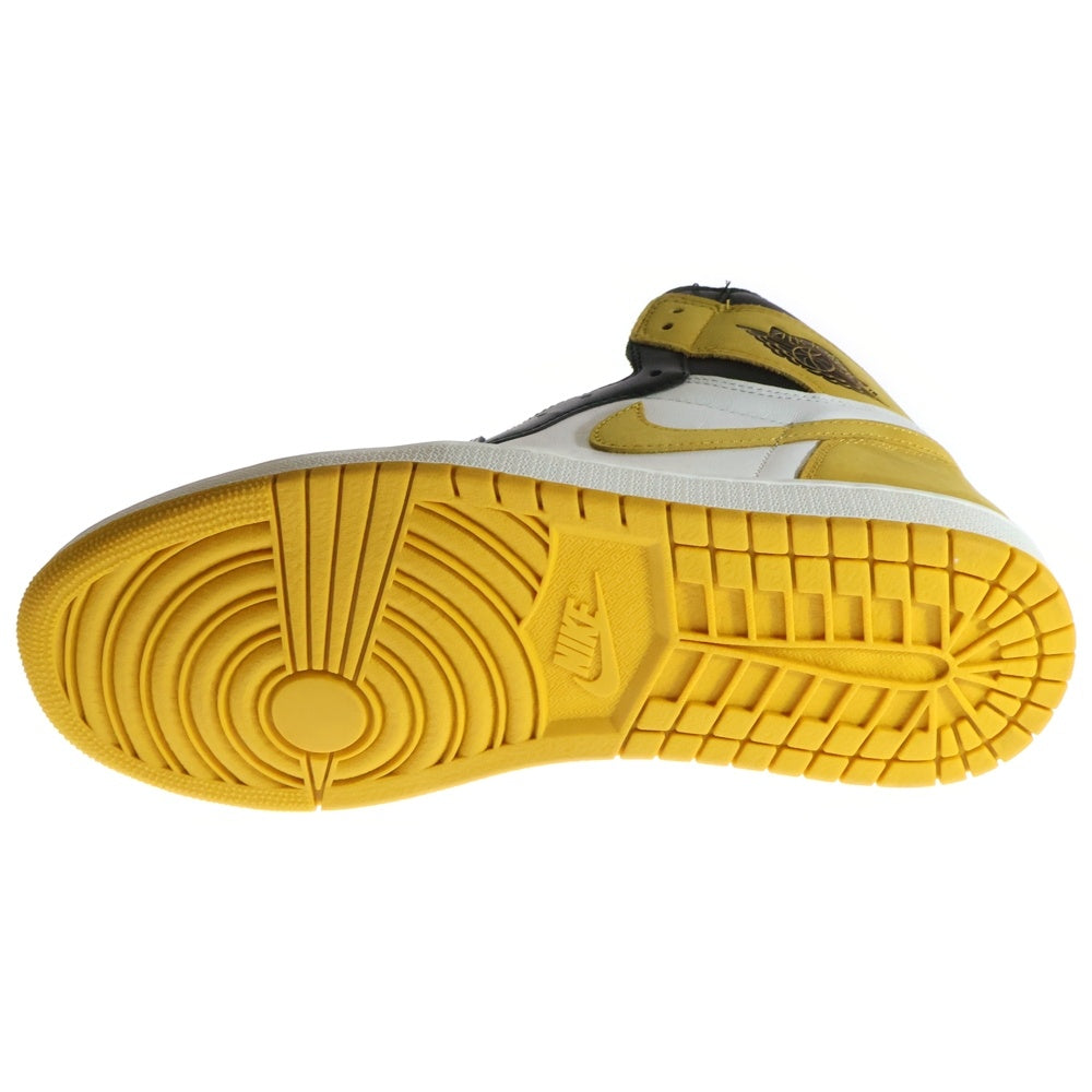 NIKE(ナイキ) AIR JORDAN 1 RETRO HIGH OG YELLOW OCHRE エアジョーダン1 イエローオークル ハイカットスニーカー ホワイト/イエロー US9.5/27.5cm 555088-109